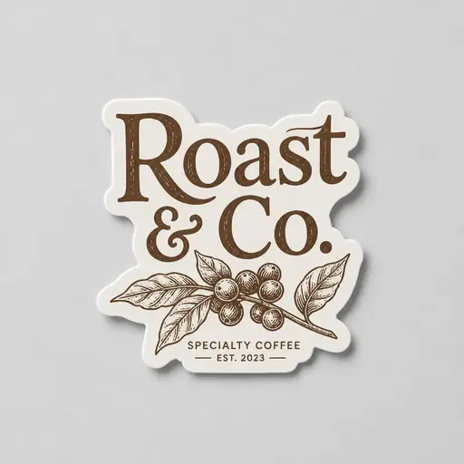 Specialty coffee brand sticker