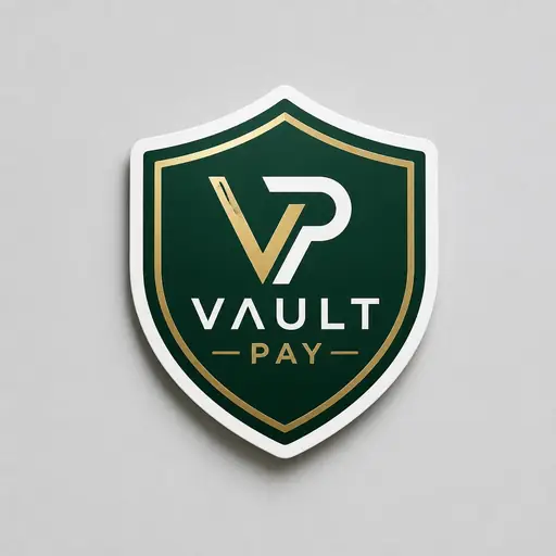 Fintech logotype sticker mockup