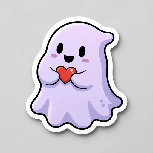 Happy ghost buddy sticker