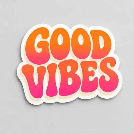 Good Vibes wordmark sticker